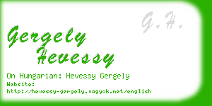 gergely hevessy business card
